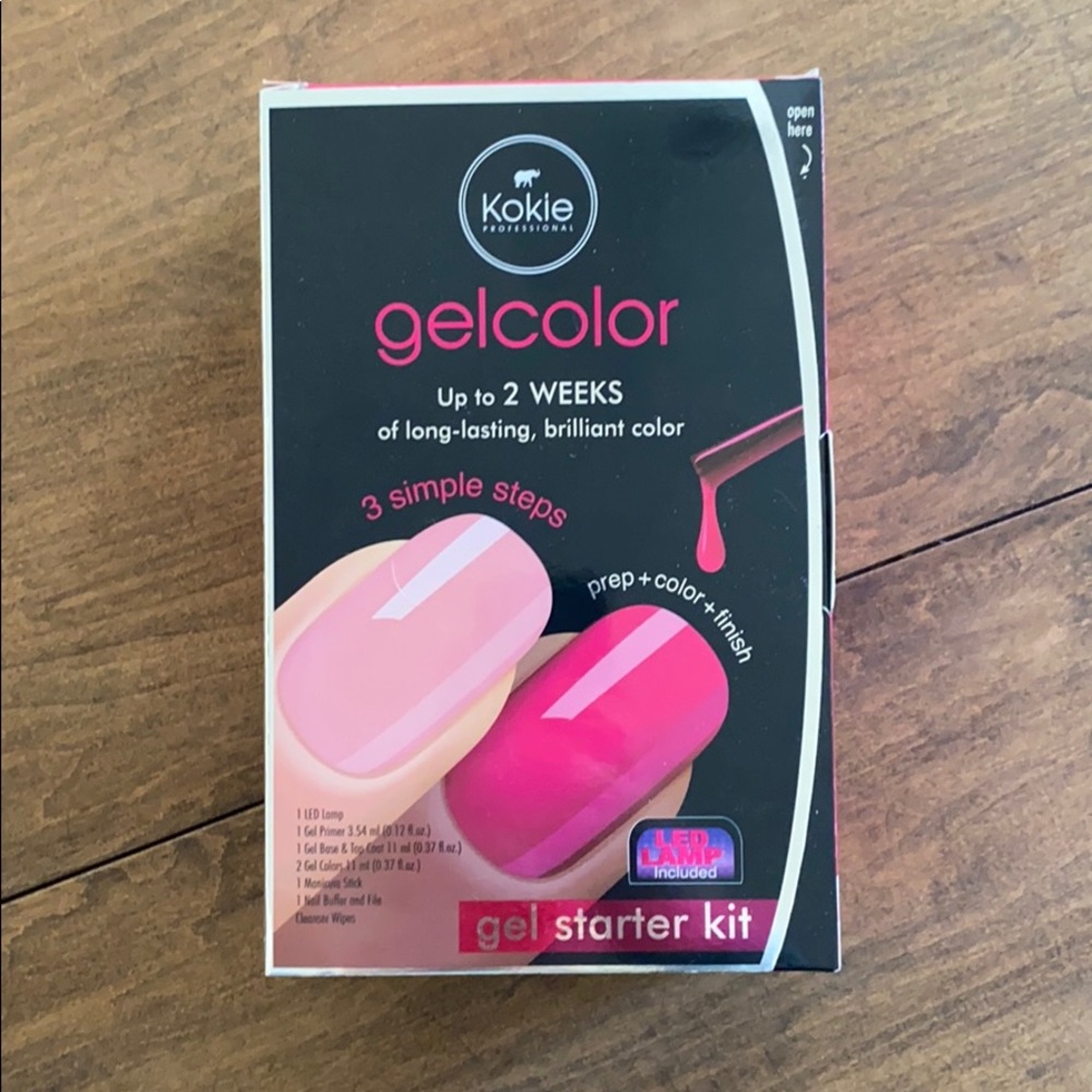 Kokie gelcolor nail kit - includes LED lamp